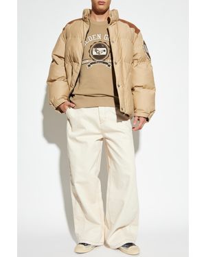 Golden Goose Sweatshirt With Logo - Natural