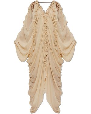 Zimmermann Dress With Ruffles - Natural
