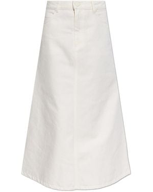 Ami Paris Denim Skirt - White