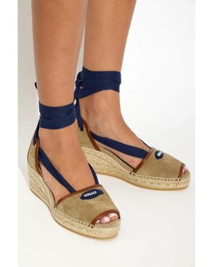 Versace 'Lola' Wedge Sandals - Green
