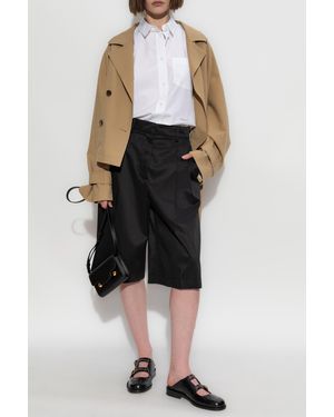 Marni Shorts With Embroidered Logo - Black