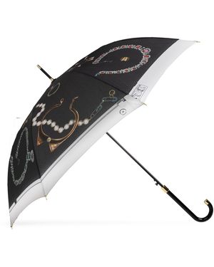 Moschino Paraguas Con Estampado - Black