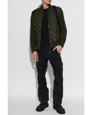 Moncler Quilted-Front Cardigan - Black