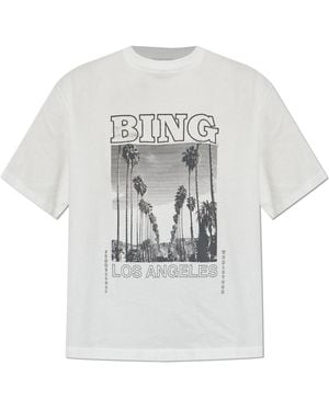 Anine Bing T-Shirt With Logo - Grey