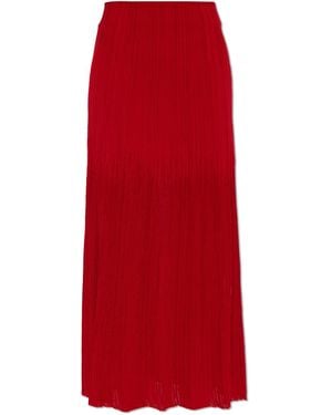 Balmain Pleated Skirt - Red