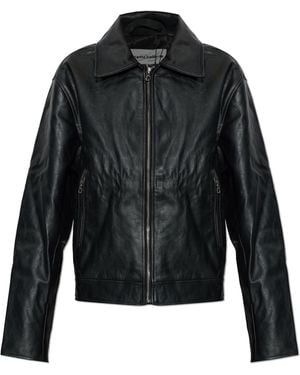 Carne Bollente Leather Jacket With Pockets - Black