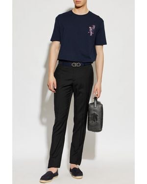 Etro T-Shirt With Logo - Blue