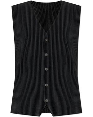 Homme Plissé Issey Miyake Pleated Vest - Black