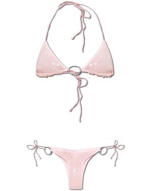Oséree Two-Piece Sequin Swimsuit - Pink
