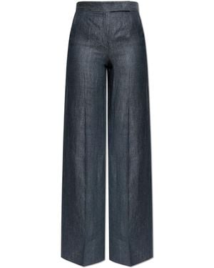 Max Mara Linen Trousers 'Deserto' - Blue