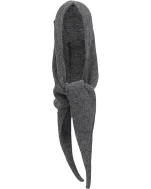 Ganni Hood With Scarf - Black