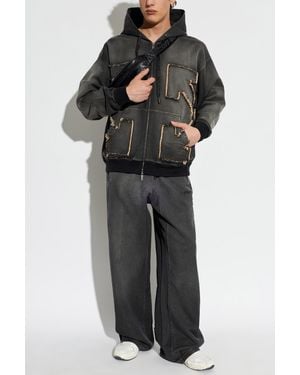 Off-White c/o Virgil Abloh Wide-Leg Sweatpants - Black