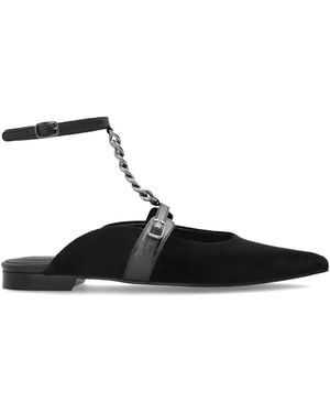 Munthe Velvet Ballerinas "Perma" - Black