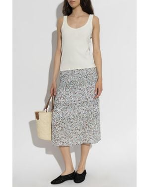 Tory Burch Skirt With Floral Motif - White