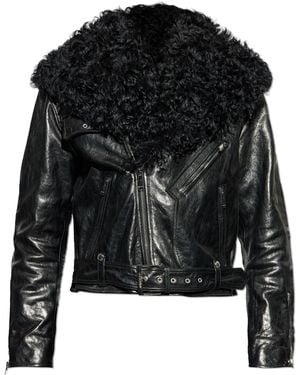 McQueen Shearling Coat - Black