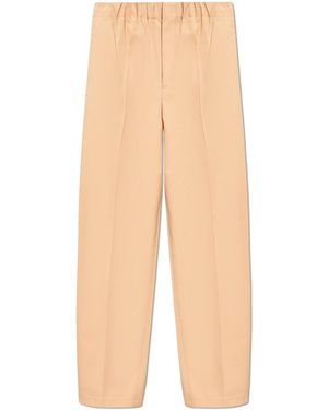 Jil Sander Loose-fitting Cotton Trousers, - White