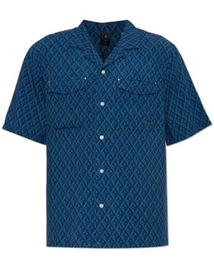 Moose Knuckles Shirt With Monogram - Blue