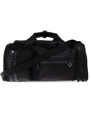 MCM Hand Luggage Bag With Logo Patch - Black