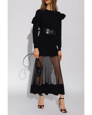 McQueen Semi-sheer Skirt - Black