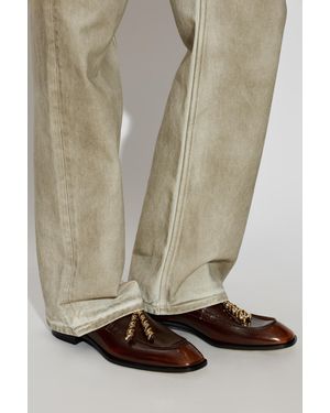 Loewe "Edge" Loafers Shoes - Natural