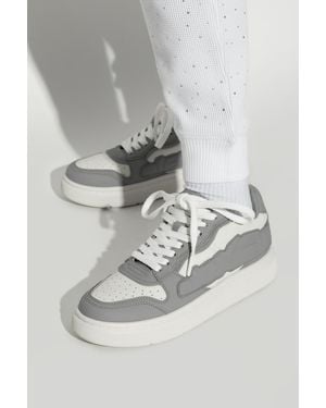 スニーカー Puff Sneakers - Alexander Wang - Leather - Grey Puff Pebble Sneaker in Leather in WHITE/GREY | alexanderwang®
