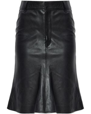 Balenciaga Leather Skirt - Black