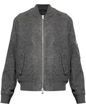 AllSaints "Saku" Bomber Jacket - Grey