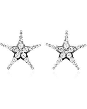 Alessandra Rich Star-Shaped Clip-On Earrings - Metallic