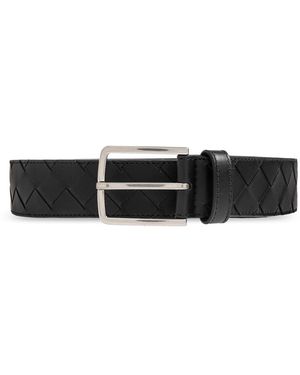 Bottega Veneta Leather Belt - Black