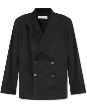 Dries Van Noten Double-Breasted Blazer Caplans - Black