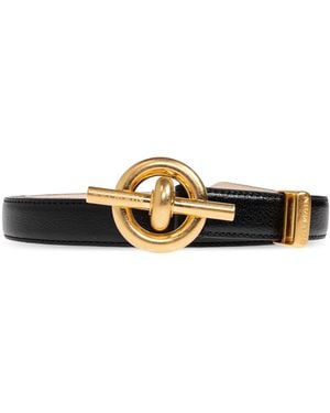 Balmain 'T-Bar' Leather Belt - Black