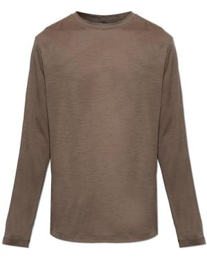 Sease Wool Long Sleeve T-Shirt - Brown