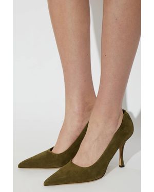 Ferragamo Suede Heeled Shoes "Elydea" - Green