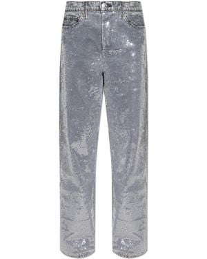 Rag & Bone Jeans With Shimmering Sequins - Grey