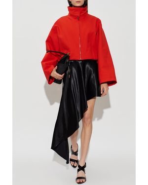 Alaïa Insulated Jacket With Stand-Up Collar - Red