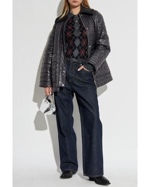 Ganni Quilted 'Oversize' Jacket - Blue