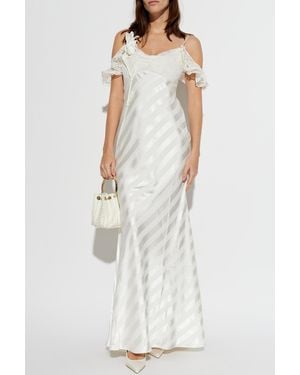 Self-Portrait Strap Dress - White