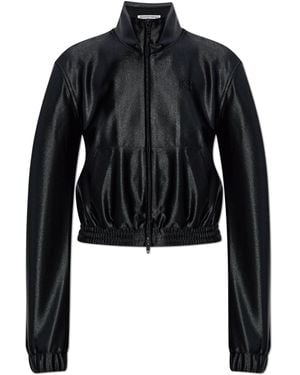 T By Alexander Wang Pants With A Shimmering Finish - Black