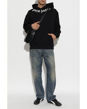 Palm Angels Cotton Hoodie - Black