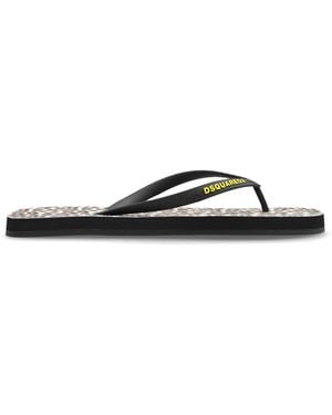 DSquared² Flip-Flops With Logo - Black