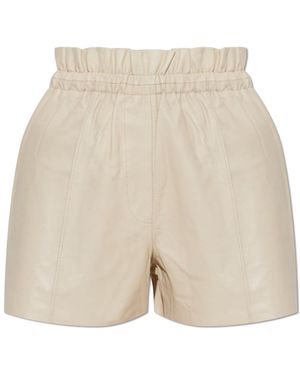AllSaints 'Fran' Leather Shorts - Natural