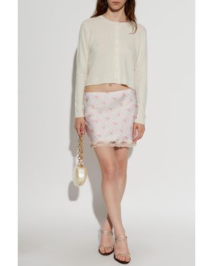 LoveShackFancy Cashmere Cardigan 'Cameyrn' - Natural