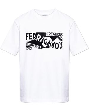 Ferragamo T-Shirt With Logo - White