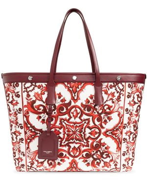 Dolce & Gabbana Bag 'Atene' With 'Majolica' Pattern - Red