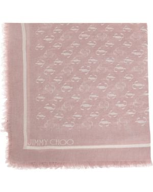 Jimmy Choo Monogram Scarf - Pink