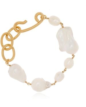 Jil Sander Pearl-Embellished Bracelet - White