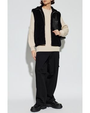Fendi Wool Sweater With Logo - Black