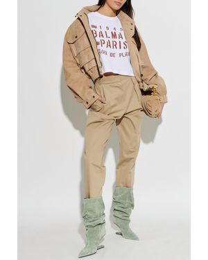 Balmain Short Oversize T-Shirt - White