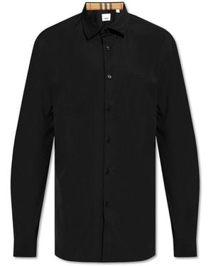 Burberry Embroidered Shirt - Black