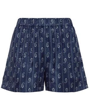 Tory Burch Printed Shorts - Blue